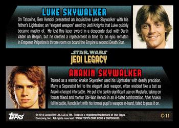 2013 Topps Star Wars: Jedi Legacy - Connections #C-11 Anakin's Lightsaber Back