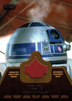 2013 Topps Star Wars: Jedi Legacy - Jabba the Hutt's Sail Barge Relic #JR-5 R2-D2 Front