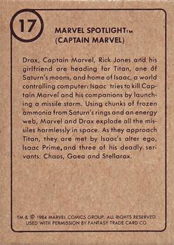 1984 FTCC Marvel Superheroes First Issue Covers #17 Marvel Spotlight Back