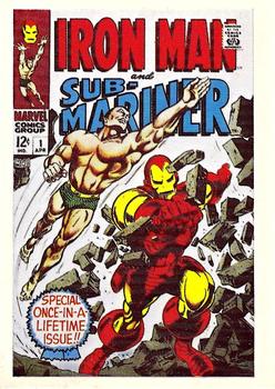 1984 FTCC Marvel Superheroes First Issue Covers #55 Iron Man and Sub-Mariner Front