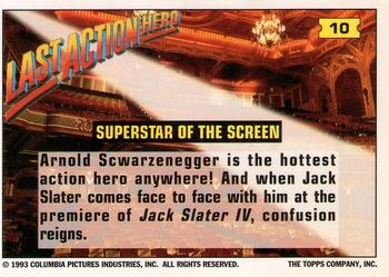 1993 Topps Last Action Hero #10 Superstar of the Screen Back