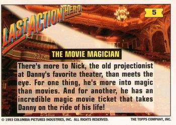 1993 Topps Last Action Hero #5 The Movie Magician Back