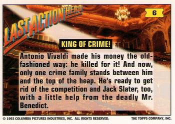 1993 Topps Last Action Hero #6 King of Crime! Back