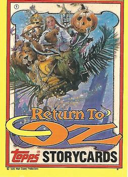 Return To Oz Storycards Set Of 44 Topps 1985 