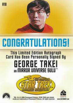 2005 Rittenhouse Star Trek: The Original Series: Art and Images - Autographs #A18 George Takei Back