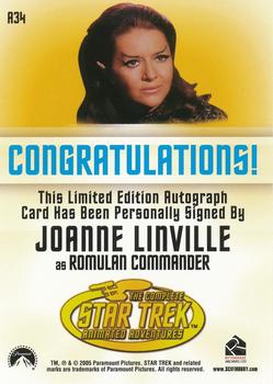 2005 Rittenhouse Star Trek: The Original Series: Art and Images - Autographs #A34 Joanne Linville Back