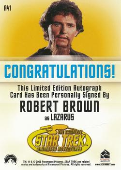 2005 Rittenhouse Star Trek: The Original Series: Art and Images - Autographs #A41 Robert Brown Back