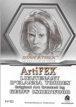 2006 Rittenhouse Star Trek 40th Anniversary - ArtiFEX Bridge Crew Portraits #FP30 Lieutenant B'Elanna Torres Back