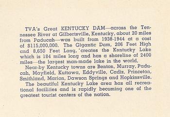 1952 Great Kentucky Dam / Beautiful Kentucky Lake #NNO First Train across the Kentucky Dam Back