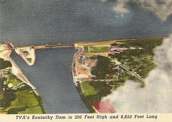 1952 Great Kentucky Dam / Beautiful Kentucky Lake #NNO TVA's Kentucky Dam is 206 Feet High and 8,650 Feet Long Front