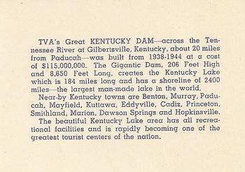 1952 Great Kentucky Dam / Beautiful Kentucky Lake #NNO Fishing Below the Great Kentucky Dam Back