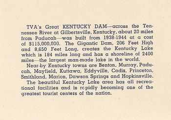 1952 Great Kentucky Dam / Beautiful Kentucky Lake #NNO Airview, Kentucky Lake State Park and Harbor Back