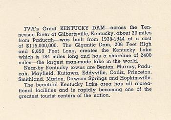 1952 Great Kentucky Dam / Beautiful Kentucky Lake #NNO Crane and Power House at Kentucky Dam Back