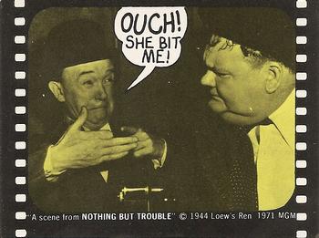 1975 Fleer Hollywood Slap-Stickers #NNO Ouch! She bit me! / Laurel & Hardy: Nothing But Trouble Front