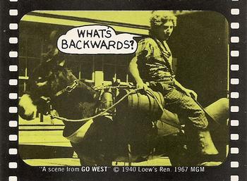 1975 Fleer Hollywood Slap-Stickers #NNO What's backwards? / Marx Brothers: Go West Front