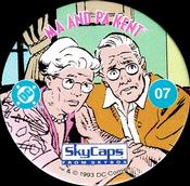 1993 SkyBox Skycaps DC Comics #7 Ma and Pa Kent Front