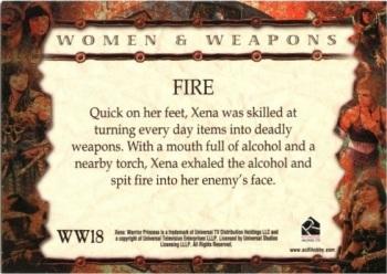 2007 Rittenhouse Xena Dangerous Liasons - Women and Weapons #WW18 Fire Back