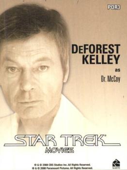 2008 Rittenhouse Star Trek Movies In Motion - Portraits #POR3 DeForest Kelley as Dr. McCoy Back