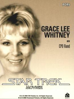 2008 Rittenhouse Star Trek Movies In Motion - Portraits #POR9 Grace Lee Whitney as CPO Rand Back