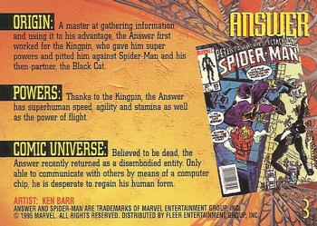 1995 Fleer Ultra Spider-Man - Gold Foil Signature Series #3 Answer Back