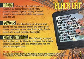 1995 Fleer Ultra Spider-Man - Gold Foil Signature Series #5 Black Cat Back