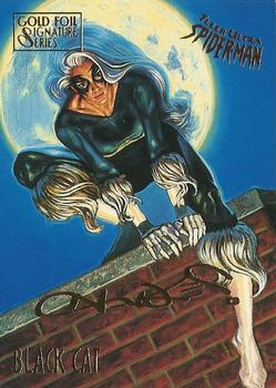 1995 Fleer Ultra Spider-Man - Gold Foil Signature Series #5 Black Cat Front