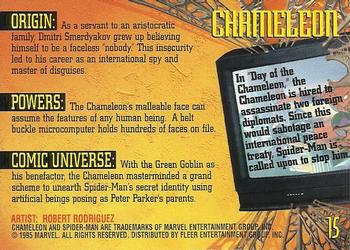 1995 Fleer Ultra Spider-Man - Gold Foil Signature Series #15 Chameleon Back