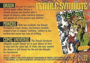 1995 Fleer Ultra Spider-Man - Gold Foil Signature Series #22 Female Symbiote Back
