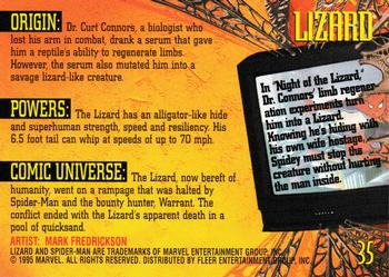 1995 Fleer Ultra Spider-Man - Gold Foil Signature Series #35 Lizard Back