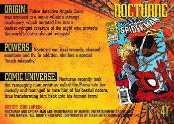1995 Fleer Ultra Spider-Man - Gold Foil Signature Series #41 Nocturne Back