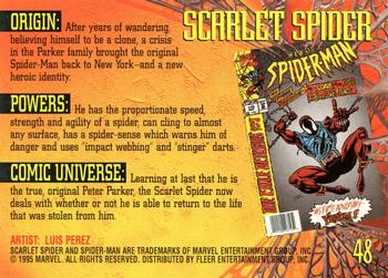 1995 Fleer Ultra Spider-Man - Gold Foil Signature Series #48 Scarlet Spider Back