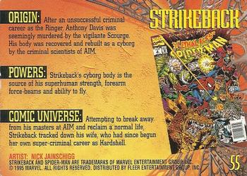 1995 Fleer Ultra Spider-Man - Gold Foil Signature Series #55 Strikeback Back