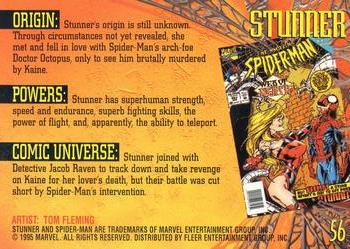 1995 Fleer Ultra Spider-Man - Gold Foil Signature Series #56 Stunner Back