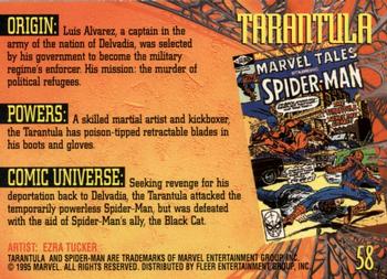 1995 Fleer Ultra Spider-Man - Gold Foil Signature Series #58 Tarantula Back