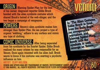 1995 Fleer Ultra Spider-Man - Gold Foil Signature Series #60 Venom Back