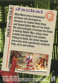 1995 Fleer Ultra Spider-Man - Gold Foil Signature Series #69 Jackal Back