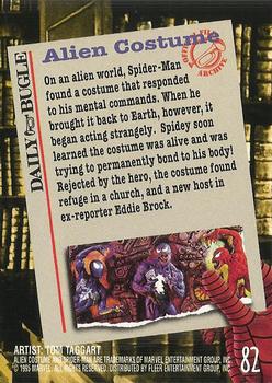 1995 Fleer Ultra Spider-Man - Gold Foil Signature Series #82 Alien Costume Back