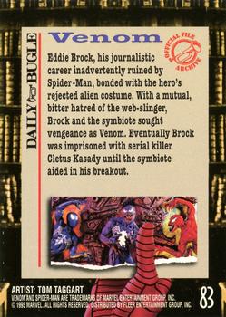 1995 Fleer Ultra Spider-Man - Gold Foil Signature Series #83 Venom Back