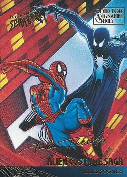 1995 Fleer Ultra Spider-Man - Gold Foil Signature Series #87 Alien Costume Saga Front