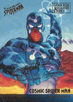 1995 Fleer Ultra Spider-Man - Gold Foil Signature Series #90 Cosmic Spider-Man Front