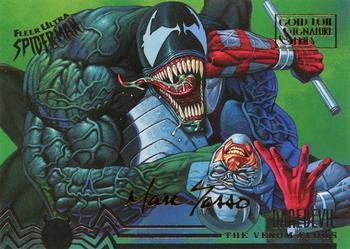 1995 Fleer Ultra Spider-Man - Gold Foil Signature Series #100 Venom vs. Daredevil Front