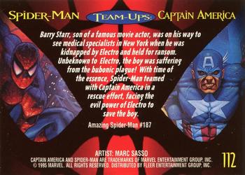 1995 Fleer Ultra Spider-Man - Gold Foil Signature Series #112 Captain America Back