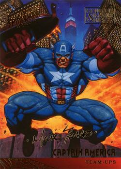 1995 Fleer Ultra Spider-Man - Gold Foil Signature Series #112 Captain America Front