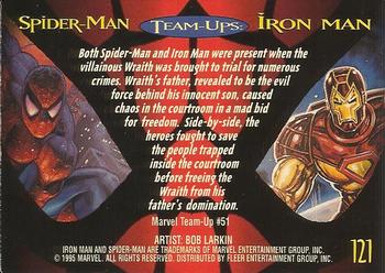 1995 Fleer Ultra Spider-Man - Gold Foil Signature Series #121 Iron Man Back
