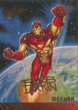 1995 Fleer Ultra Spider-Man - Gold Foil Signature Series #121 Iron Man Front