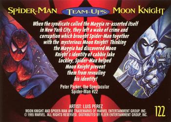 1995 Fleer Ultra Spider-Man - Gold Foil Signature Series #122 Moon Knight Back