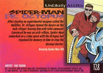 1995 Fleer Ultra Spider-Man - Gold Foil Signature Series #128 Dr. Octopus Back