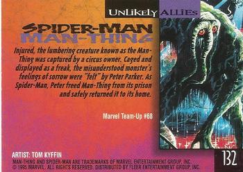 1995 Fleer Ultra Spider-Man - Gold Foil Signature Series #132 Man-Thing Back
