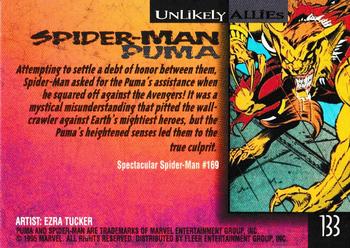 1995 Fleer Ultra Spider-Man - Gold Foil Signature Series #133 Puma Back