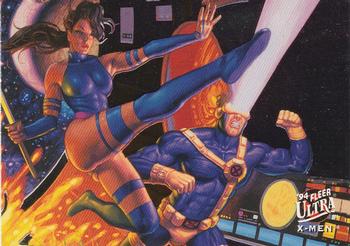 1994 Ultra X-Men - Team Portrait #2 Psylocke / Cyclops Front